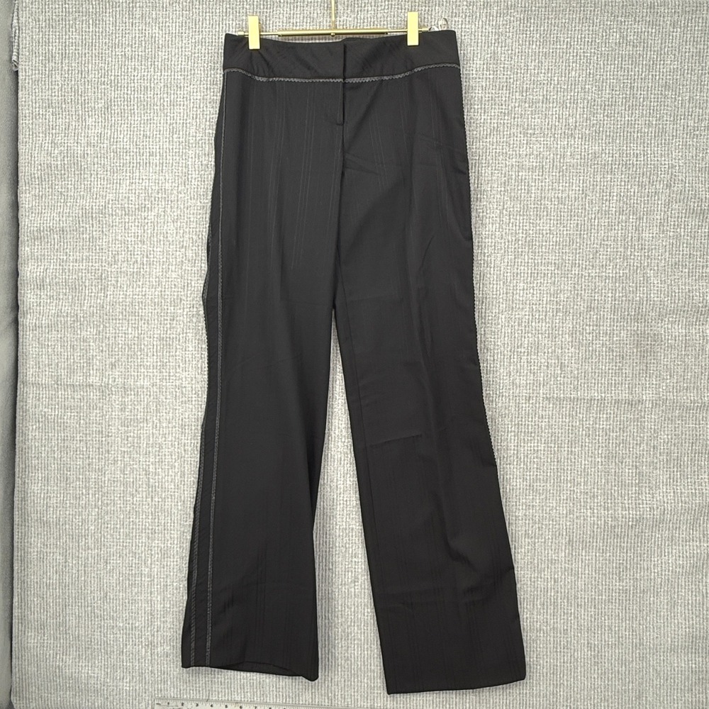 Karen Millen Black Pinstripe Dress Pants Career 30x33 Old Money‎ Preppy Cottage